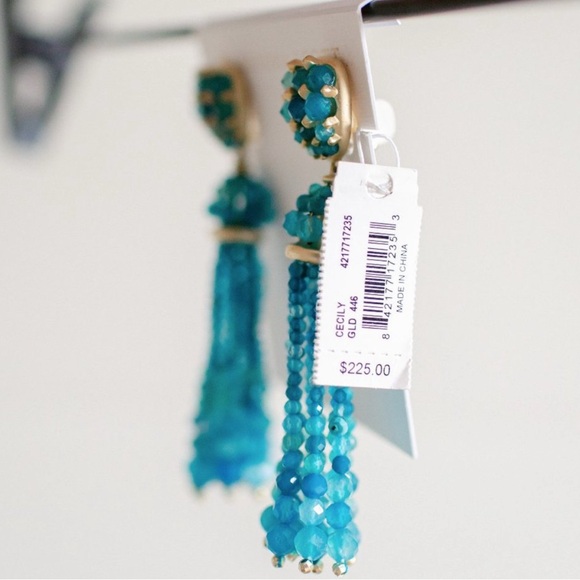 Kendra Scott Cecily Clip On Earrings in Teal Agate - Picture 13 of 13